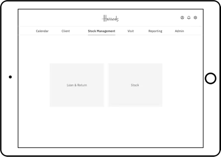 Stock operations low-fidelity wireframe